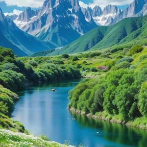 河中自在划船的渔夫 头像